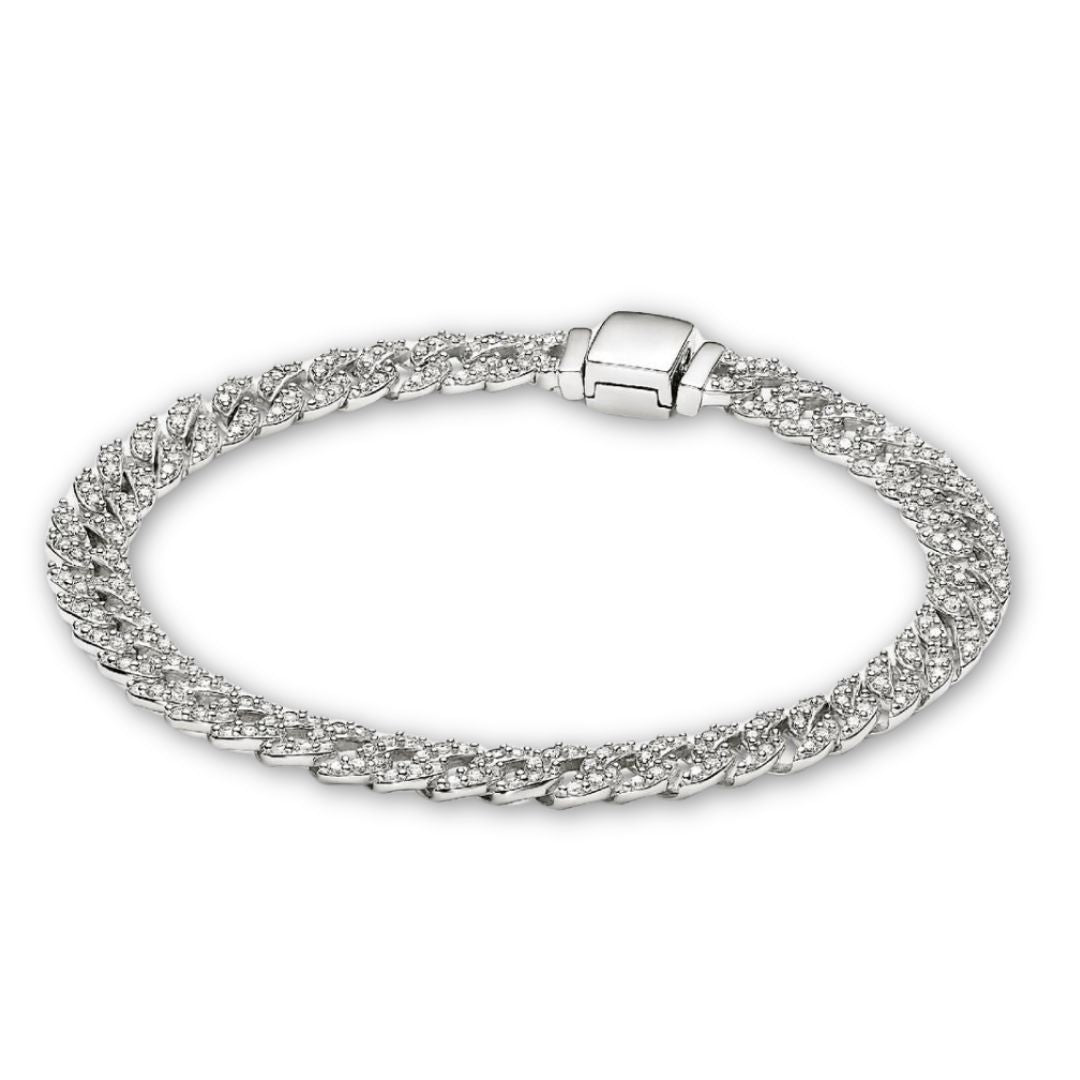Pulsera Cubana de Moissanita