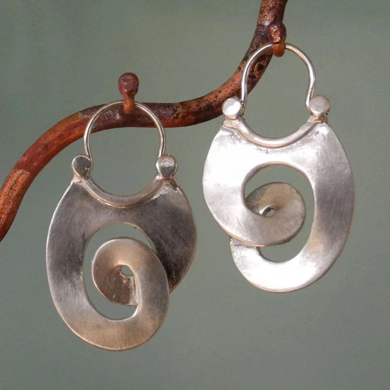 Pendientes de Plata de Forma Irregular Vintage