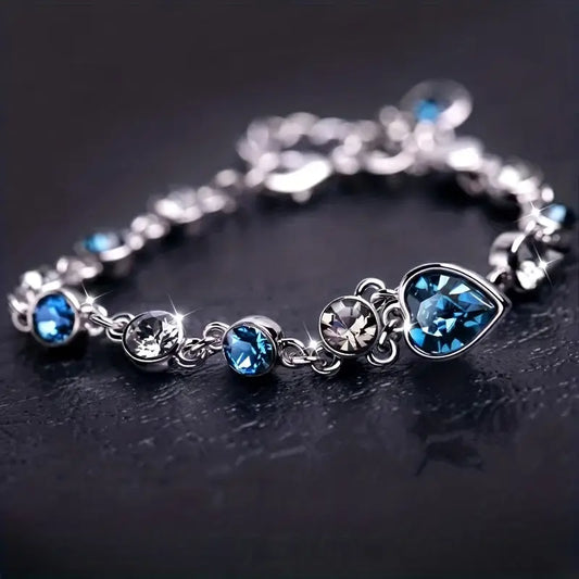 Pulsera Brillante Ocean Heart