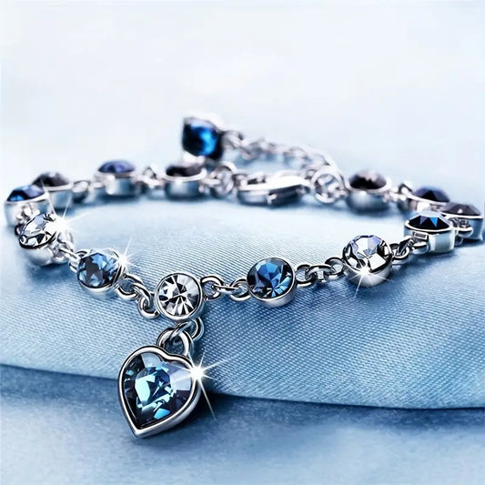 Pulsera Brillante Ocean Heart