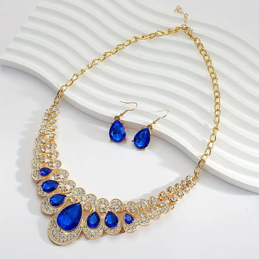 Conjunto de joyería Maevina con zafiros