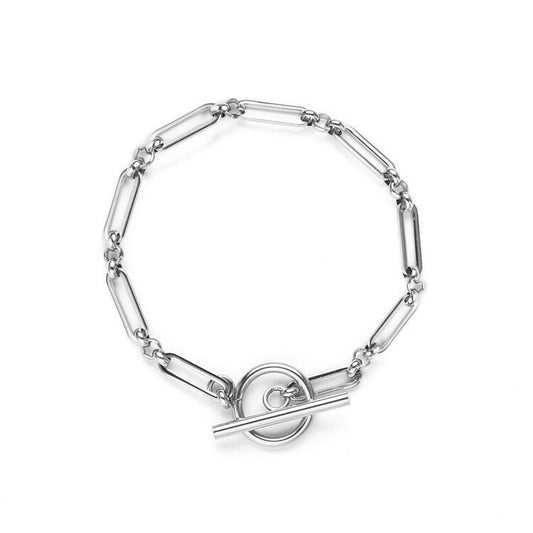 Pulsera T-Bar con eslabones