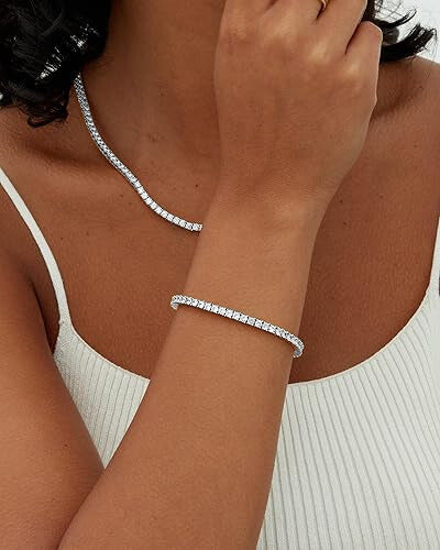 Pulsera de tenis de moissanita
