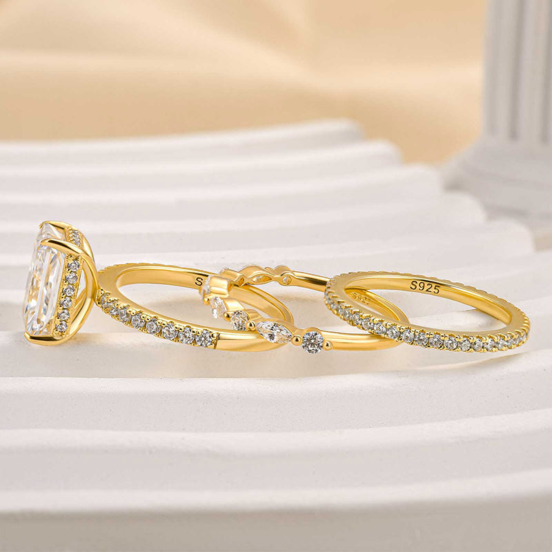 Juego de Anillos de Boda Jaily de 3 Piezas
