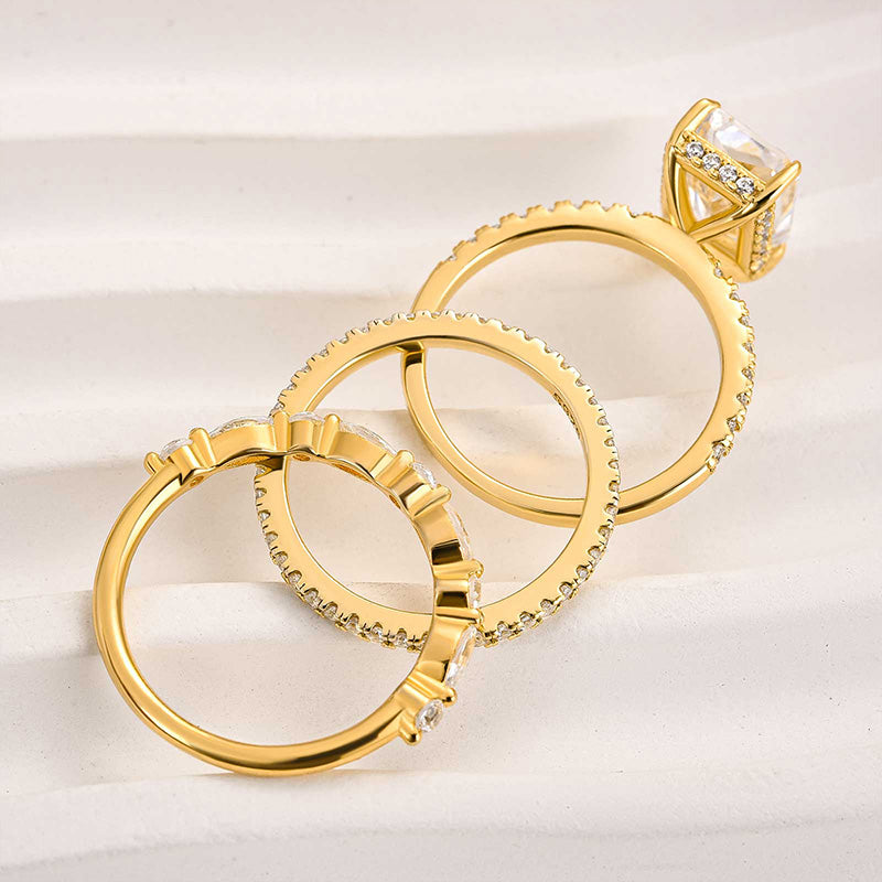 Juego de Anillos de Boda Jaily de 3 Piezas