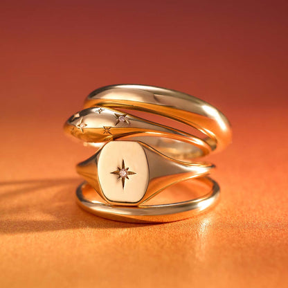 Anillo de cúpula de diamantes