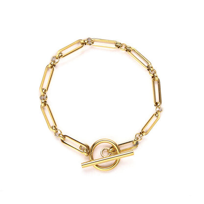Pulsera T-Bar con eslabones
