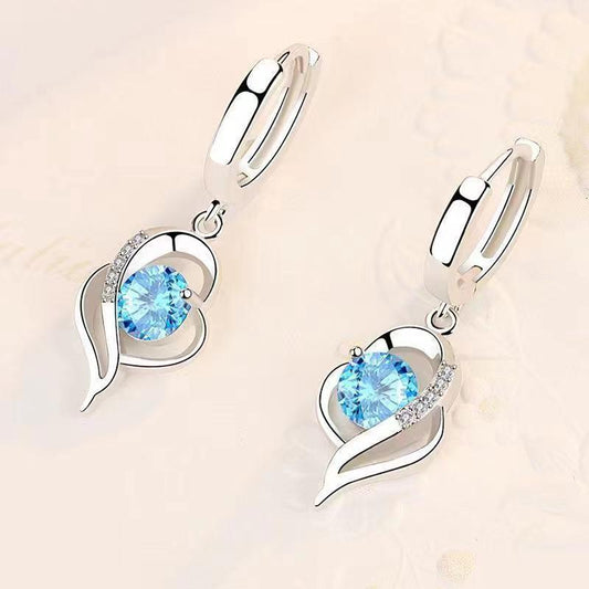 Aretes de caída con corazón Eclipse