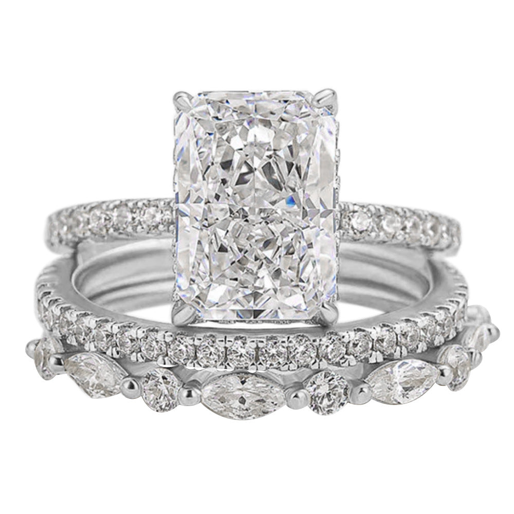 Juego de Anillos de Boda Jaily de 3 Piezas