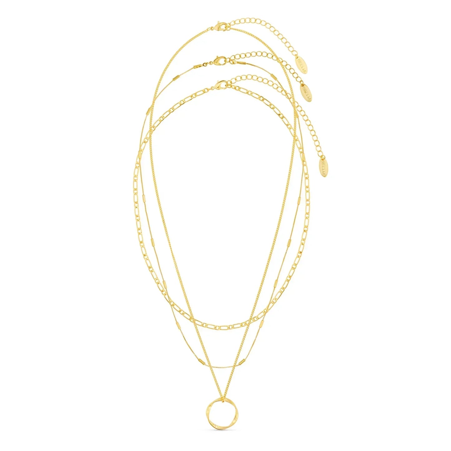 Collar de Círculo Abierto de Tres Filas
