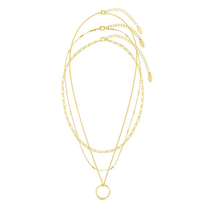 Collar de Círculo Abierto de Tres Filas