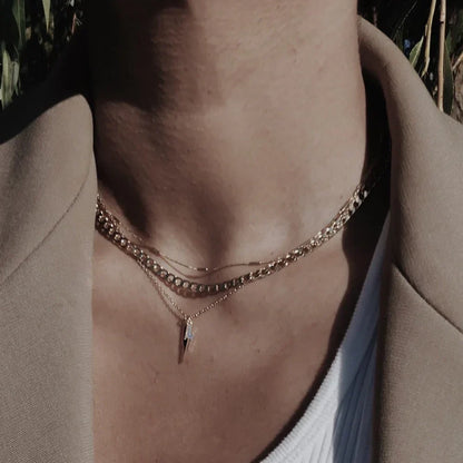 Collar de cadena de eslabón plano y curb