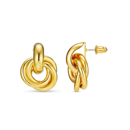 Pendientes de aros entrelazados Statement