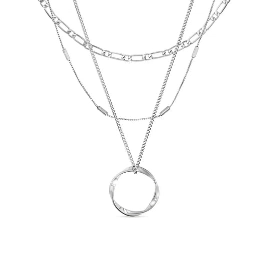 Collar de Círculo Abierto de Tres Filas
