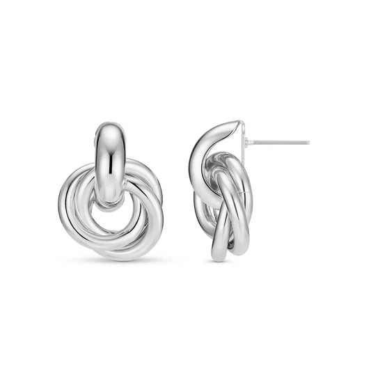 Pendientes de aros entrelazados Statement
