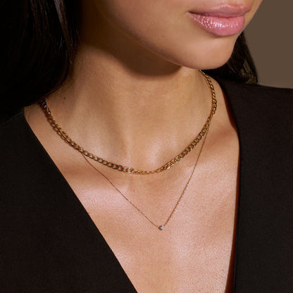 Collar de cadena de eslabones planos
