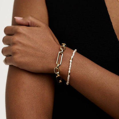 Pulsera T-Bar con eslabones