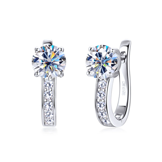 Pendientes Huggie de Moissanita en Canale