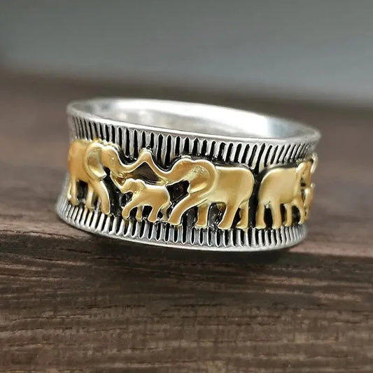Anillo de Elefante Vintage en Oro