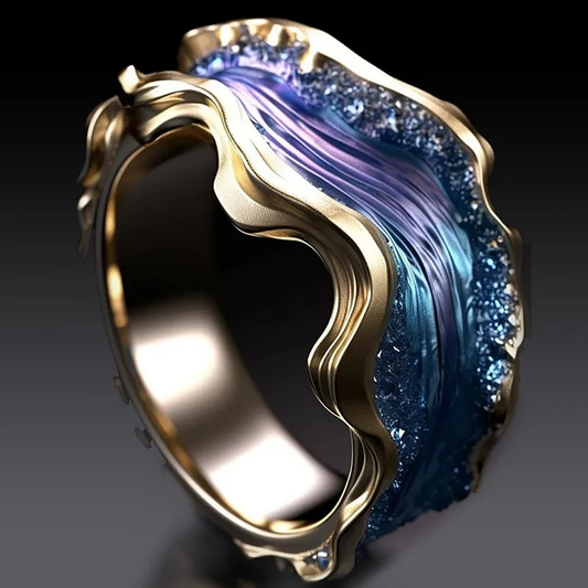 Anillo Vintage de Ocean Dorado